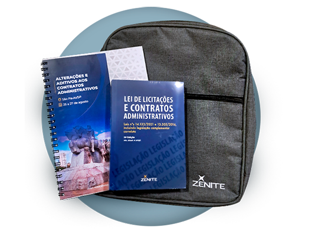 Kit de materiais contendo mochila, livro, caderno, carteira, etc.